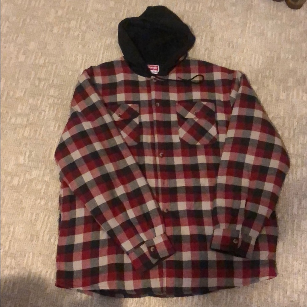 Plaid lined flannel Wrangler jacket